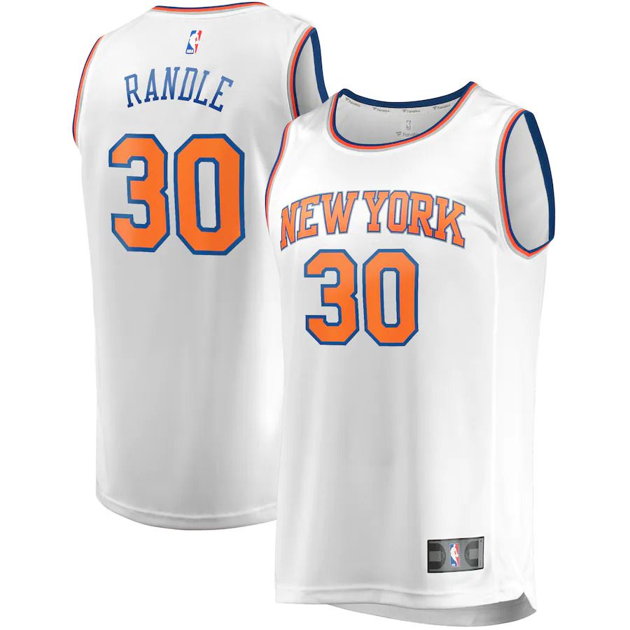 Men New York Knicks #30 Julius Randle Fanatics Branded White Fast Break Player Replica NBA Jersey->new york knicks->NBA Jersey